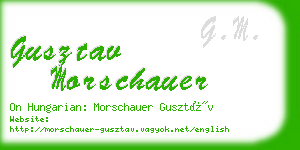 gusztav morschauer business card